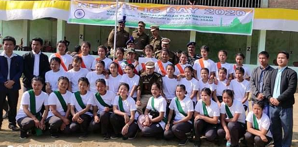Participants from those under Pre-Militiary Coaching being iniated jointly by CRPF 225 battalion Kamalanagar and Central Mizoram Chakma Student Students Union.