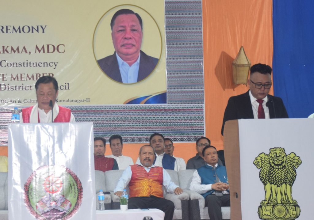 Swearing-in of Nirupam Chakma as CEM, CADC